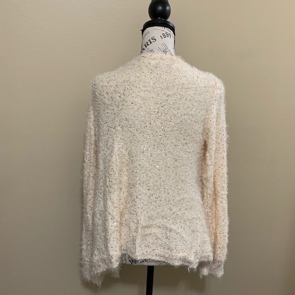 NWOT Say What? Fuzzy Sequin Cardigan Sweater Size XL - Picture 3 of 8